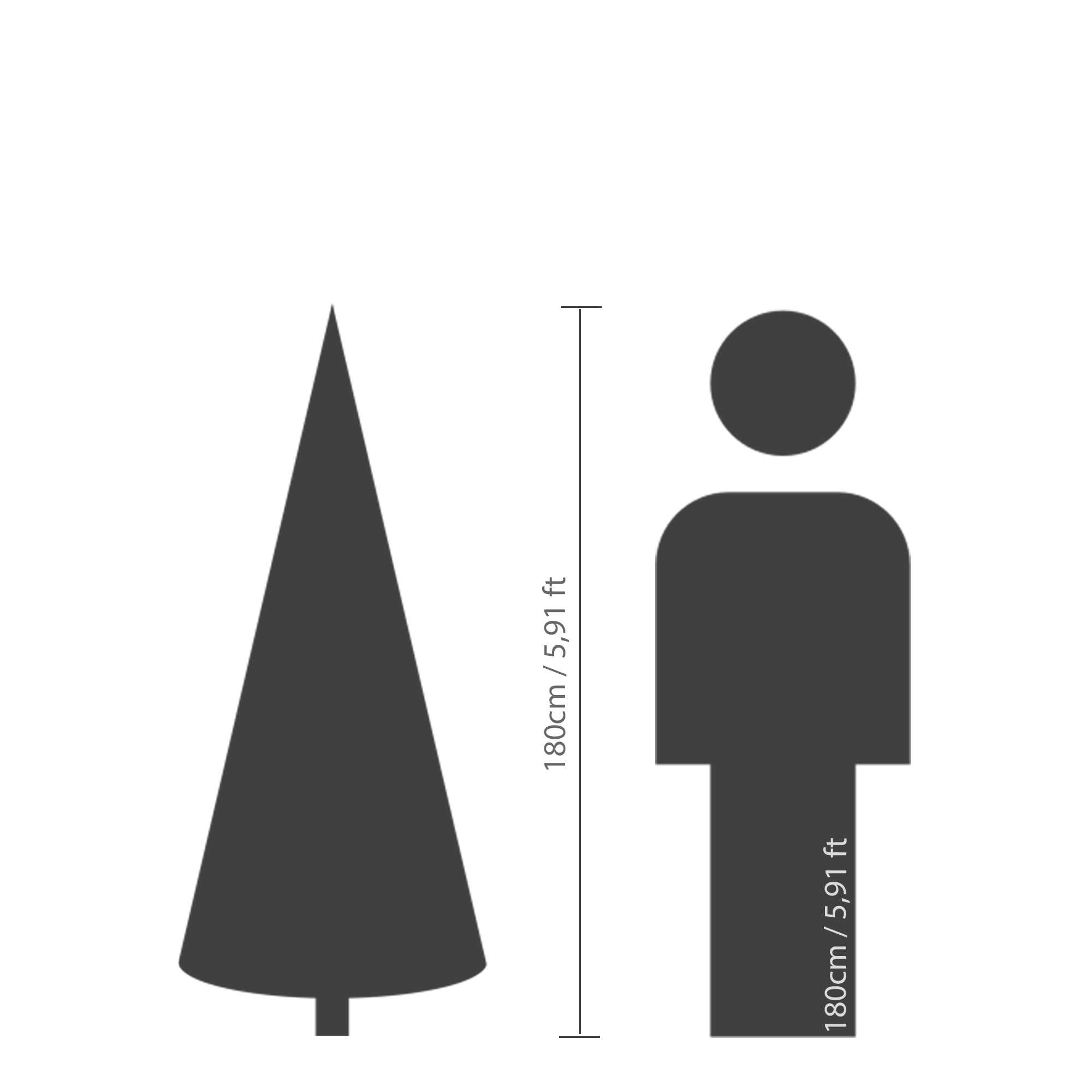 Tannenbaum 210cm mit LED Lichterkette  PENCIL KIEFER