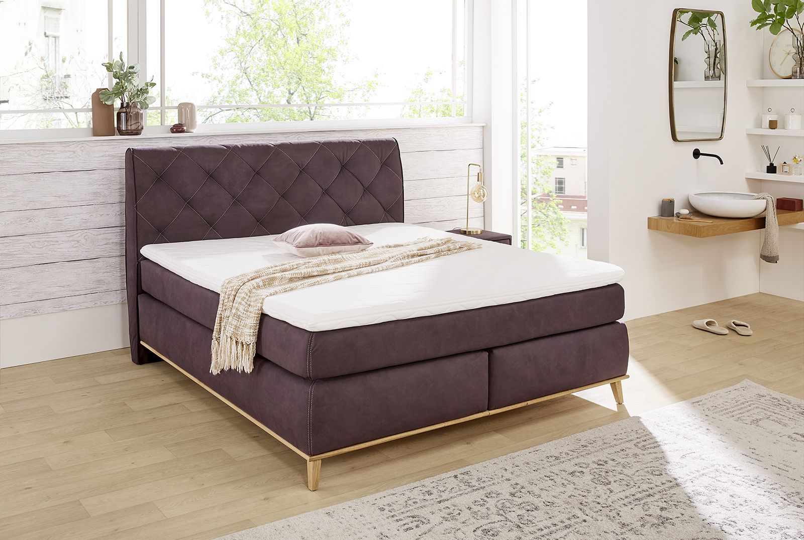 Kingston Boxspringbett 180x200cm Vogue Amber, Günstig Möbel, Küchen &  Büromöbel kaufen