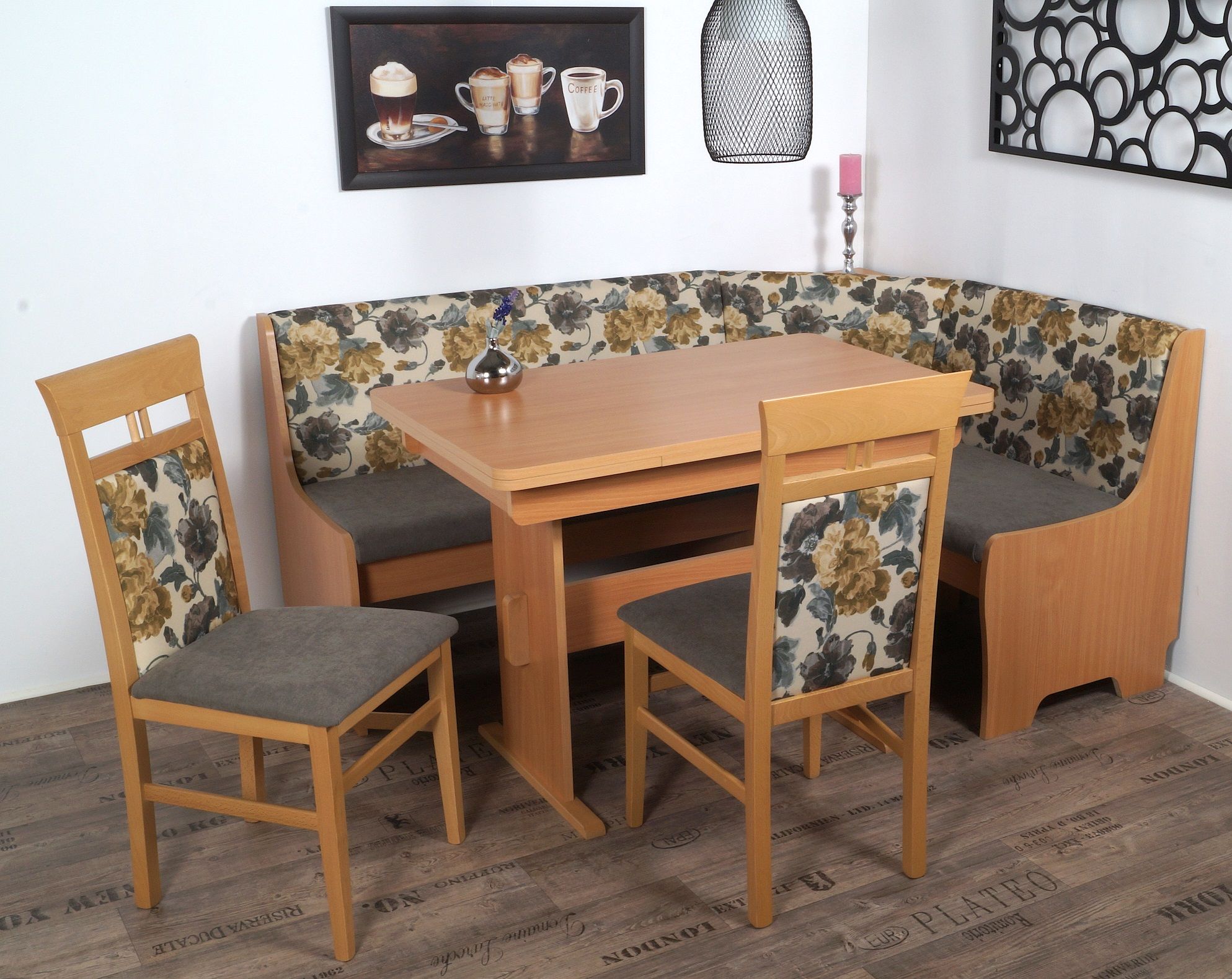 Coin repas avec banquette d'angle 4 éléments BREMEN FG