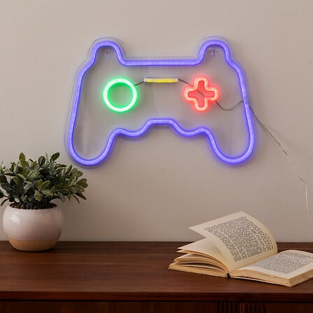 Wandobjekt Neon Gamer Controller JJA