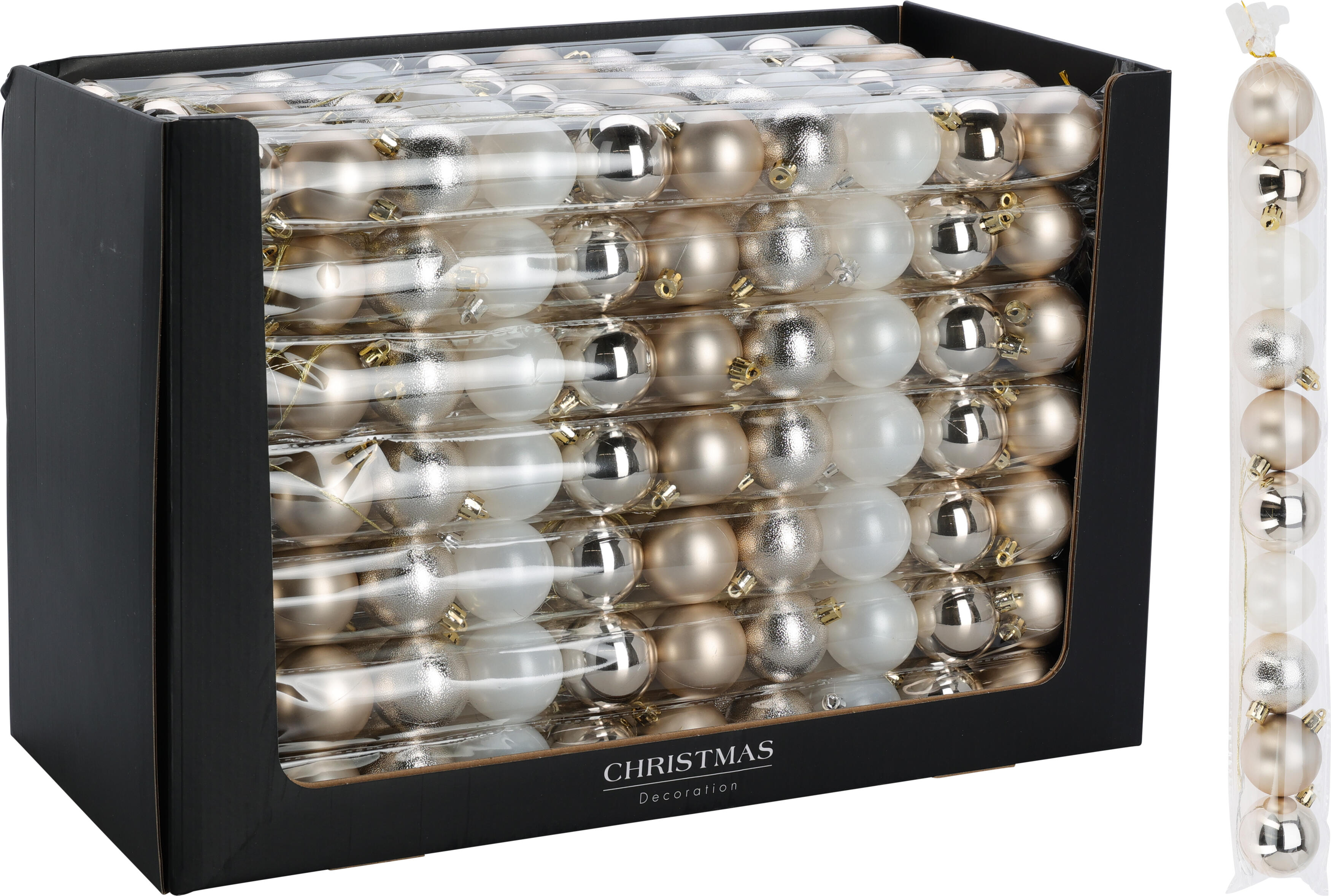 Lot de 10 boules de Noël CHRISTMAS