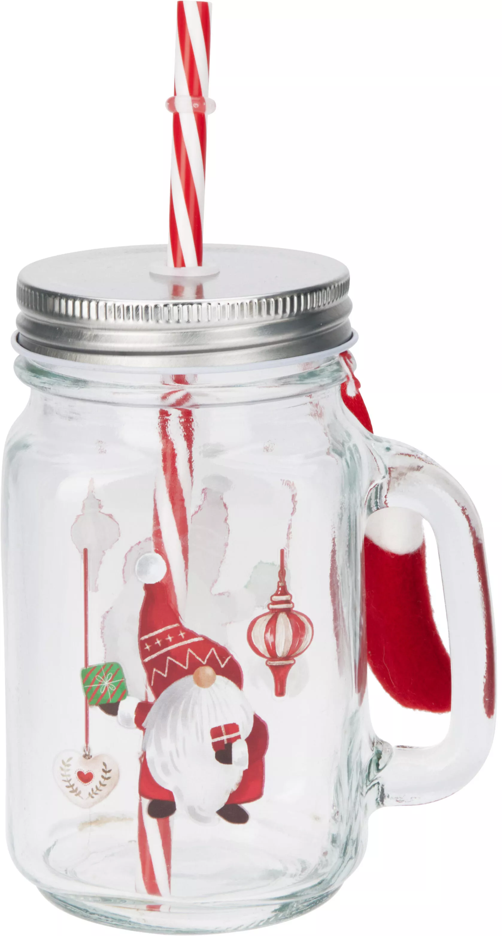 Trinkbecher mit Strohhalm Wichtel CHRISTMAS
