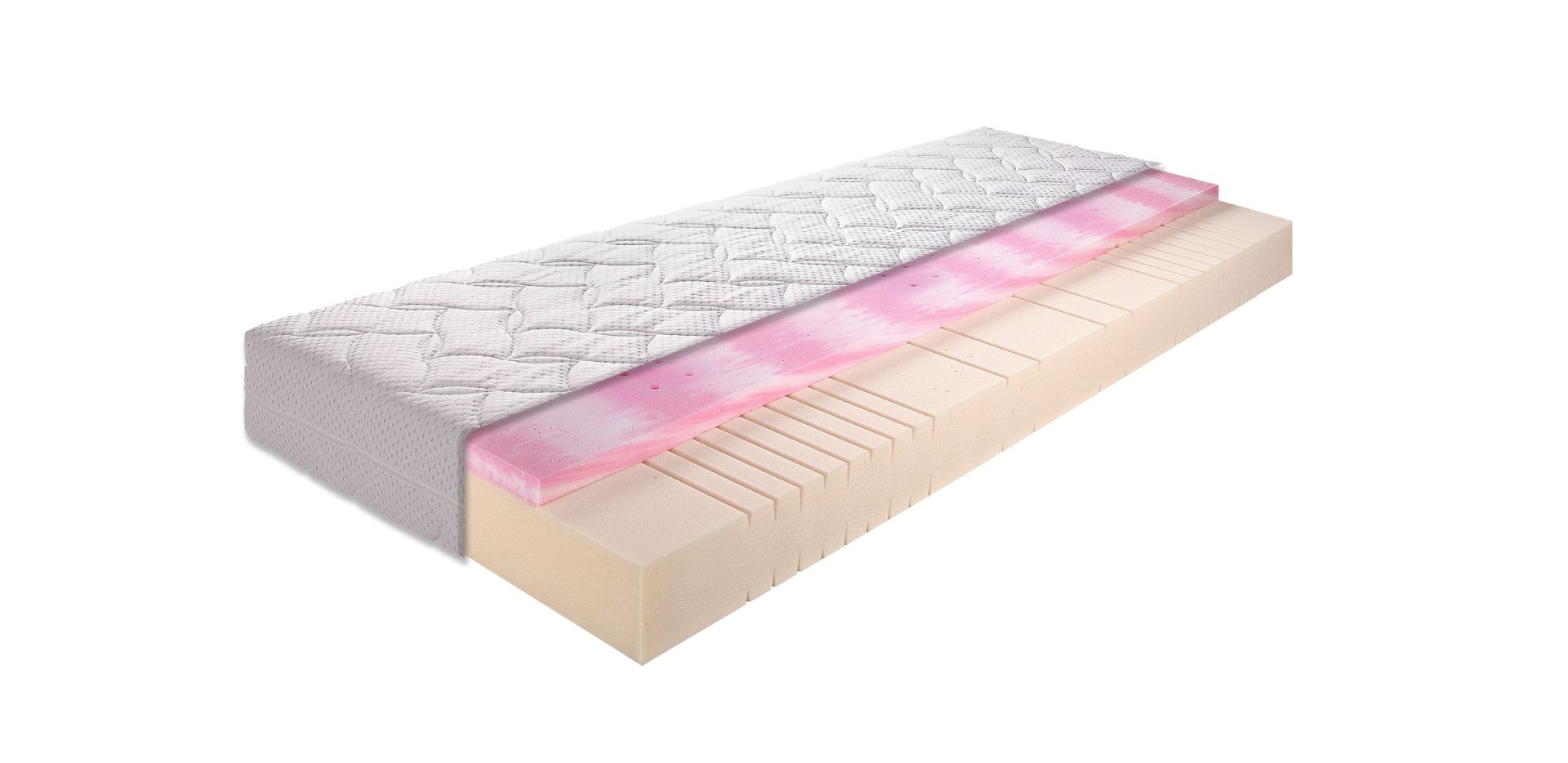 Matelas  5 zones en mousse haute résilience 90 x 190 cm ALLMED Gel 1000 Matelas  5 zones en mousse haute résilience 90 x 190 cm ALLMED Gel 1000