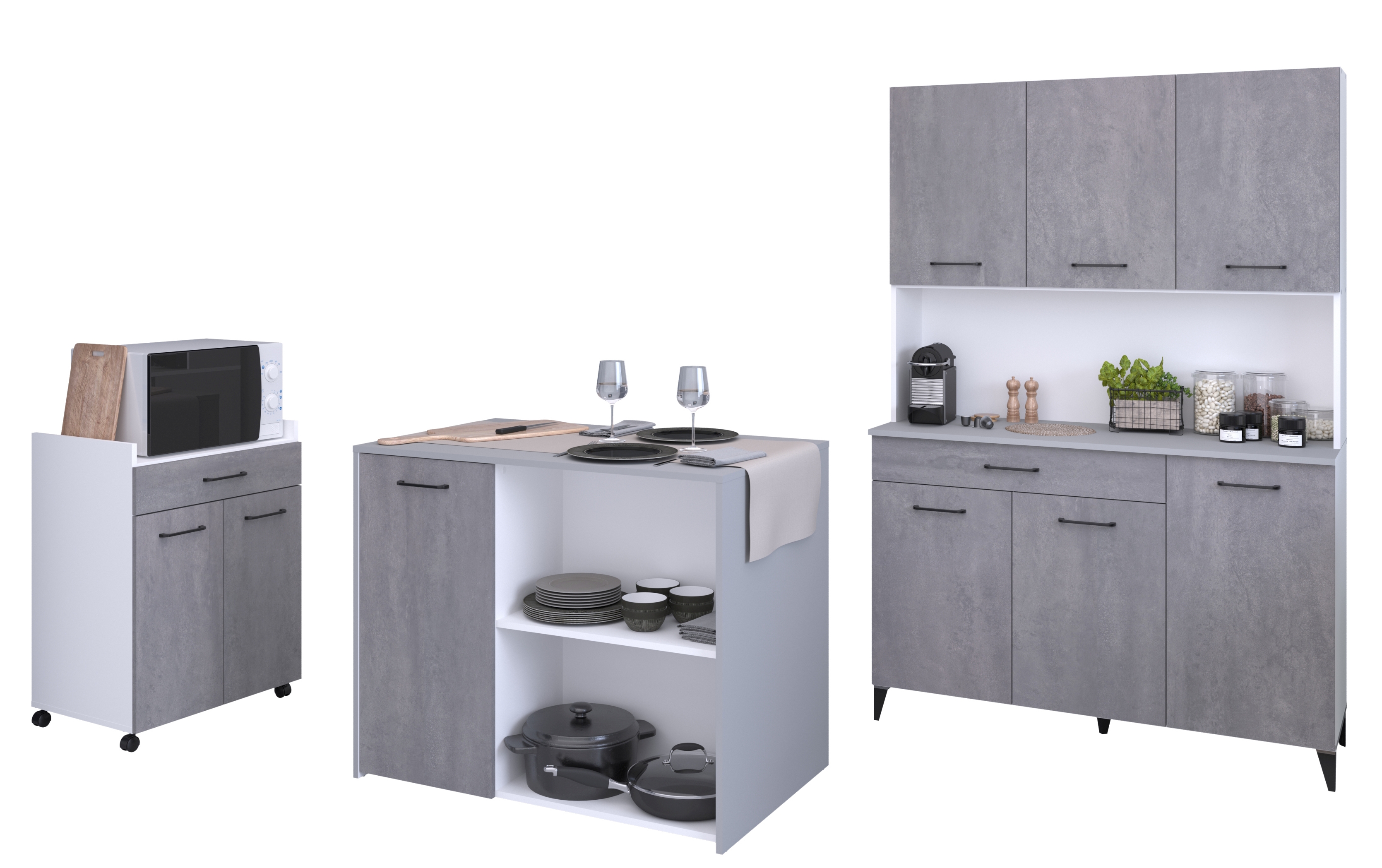 Ensemble avec buffet de cuisine MEMPHIS 6 Ensemble avec buffet de cuisine MEMPHIS 6