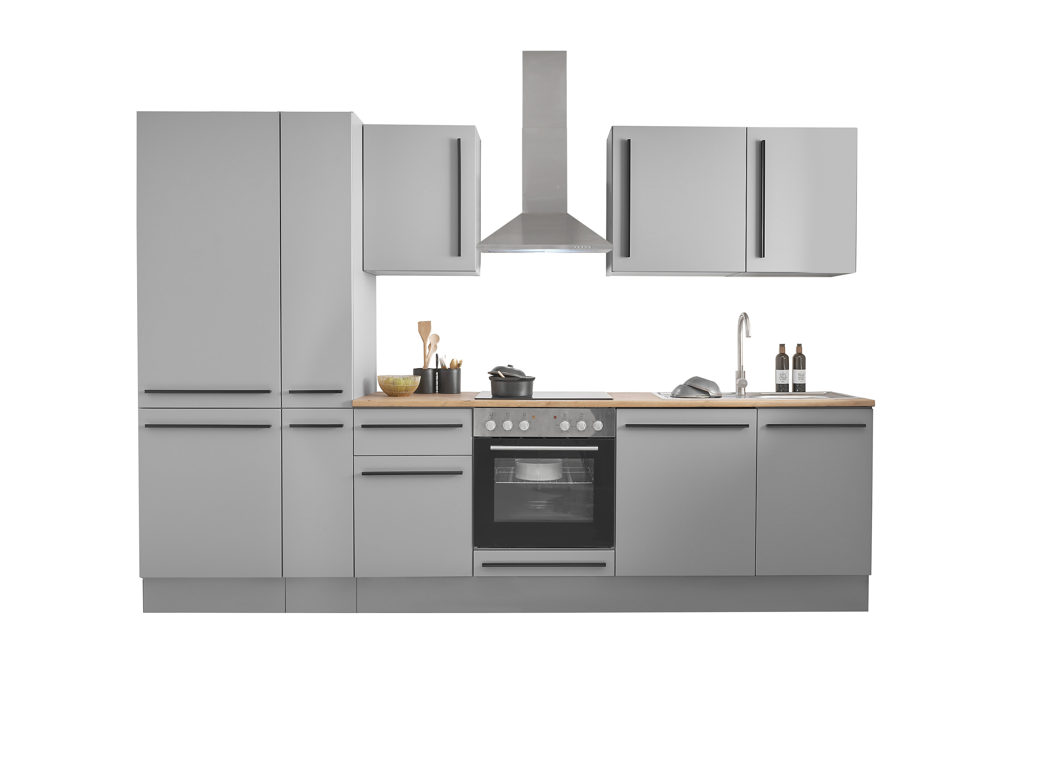 Bloc cuisine avec électroménager MANCHESTER (bloc cuisine-réfrigérateur-armoire coulissante) II Bloc cuisine avec électroménager MANCHESTER (bloc cuisine-réfrigérateur-armoire coulissante) II