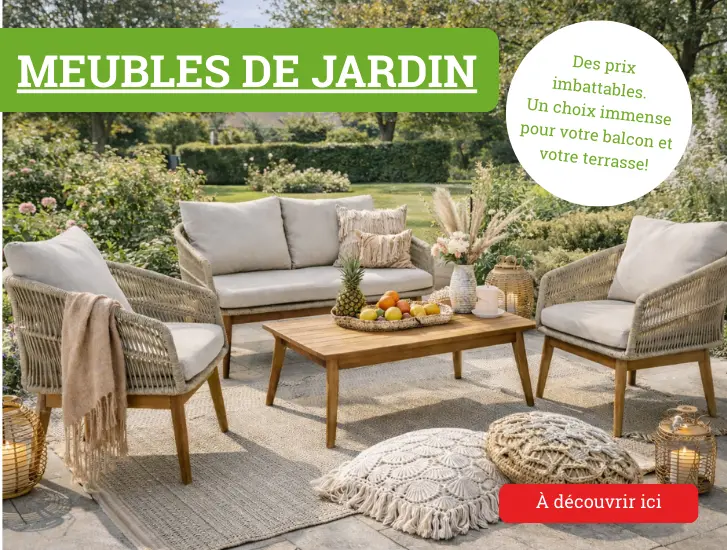 Mobilier de jardin à des prix imbattables. Découvrez-le ici>
