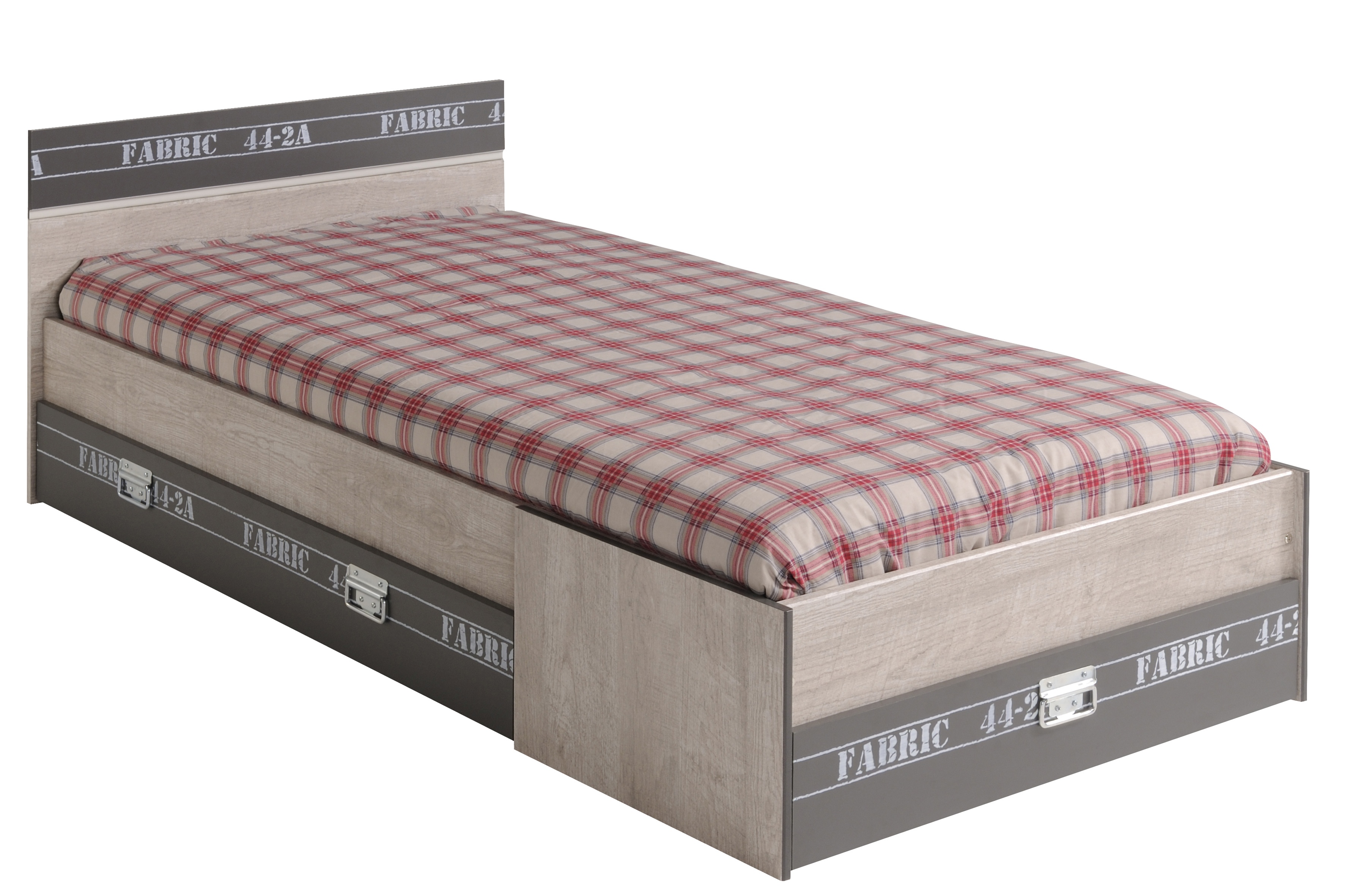 Jugendbett 90 x 200 cm mit Schubkästen FABRIC 10 Jugendbett 90 x 200 cm mit Schubkästen FABRIC 10