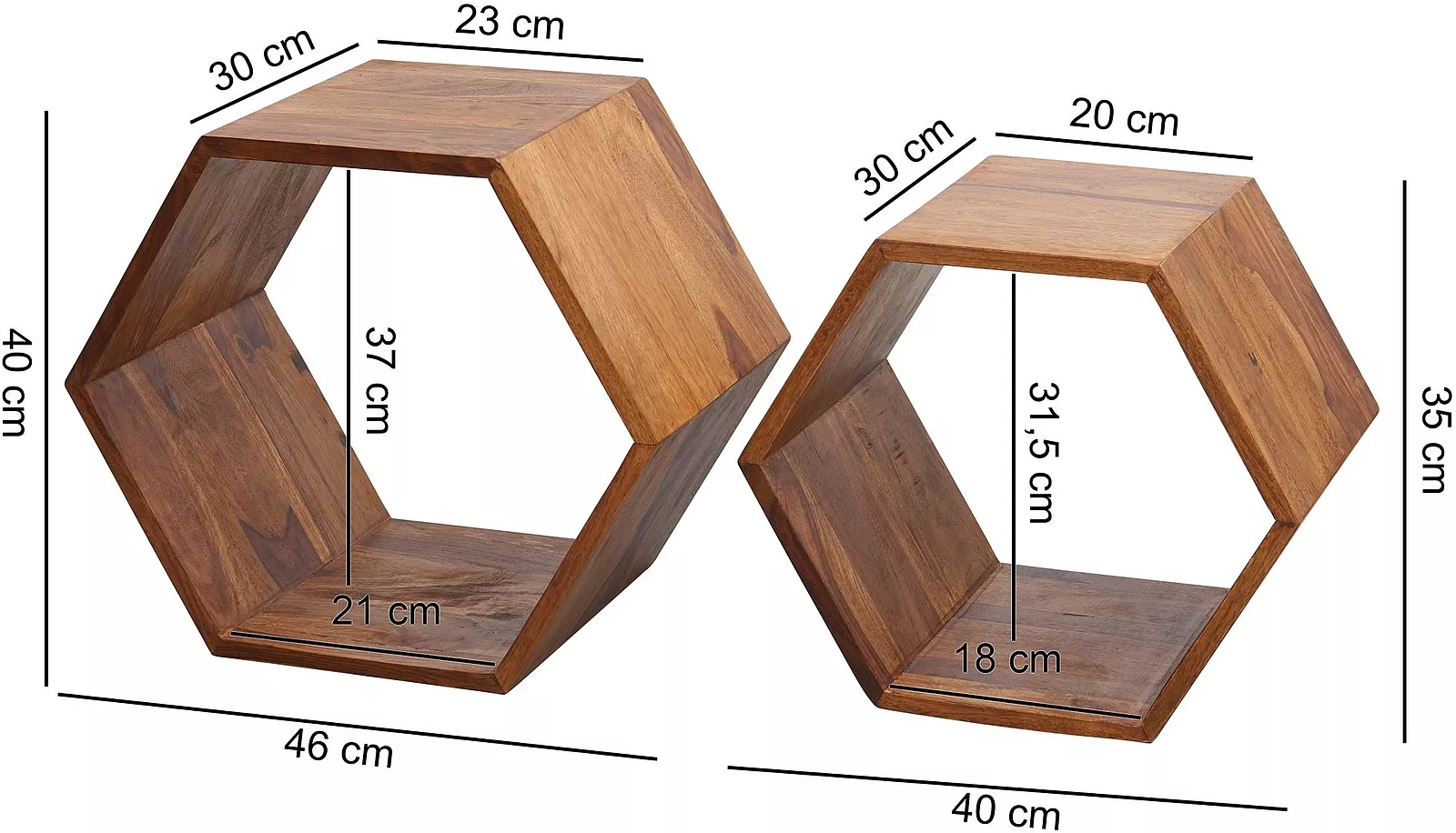 Lot de 2 tables d'appoint LOP BURI