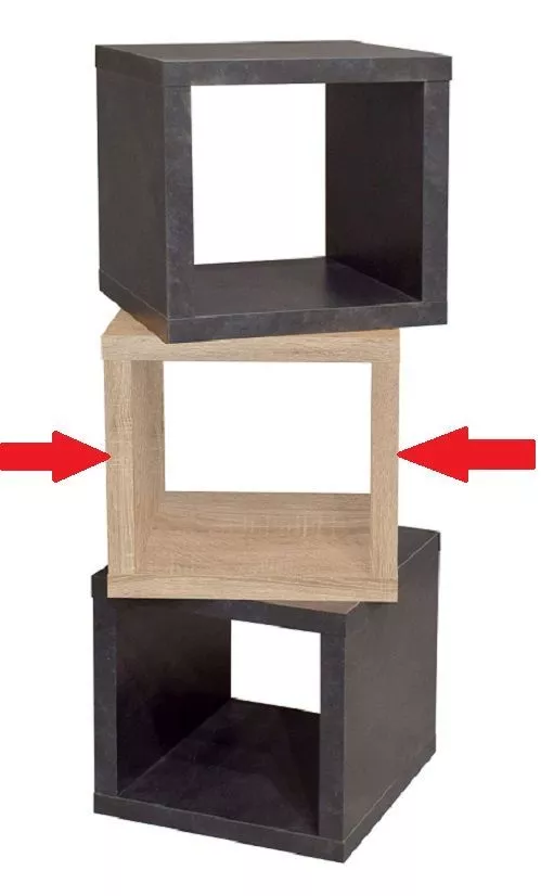 503959-2 Regalwürfel | sägerau | Eiche CUBE