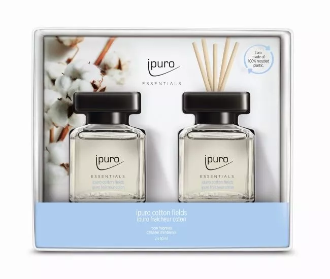 Lot de diffuseurs de parfum Ipuro COTTON FIELDS 2X50ML